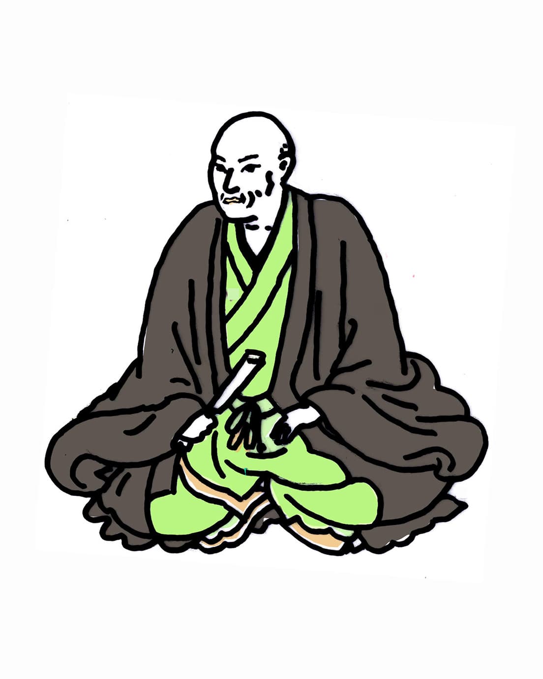 織田信長、豊臣秀吉と天下人の茶頭を務め、茶聖とまで呼ばれた千利休。illustration_Nobuhiro Tsujimura