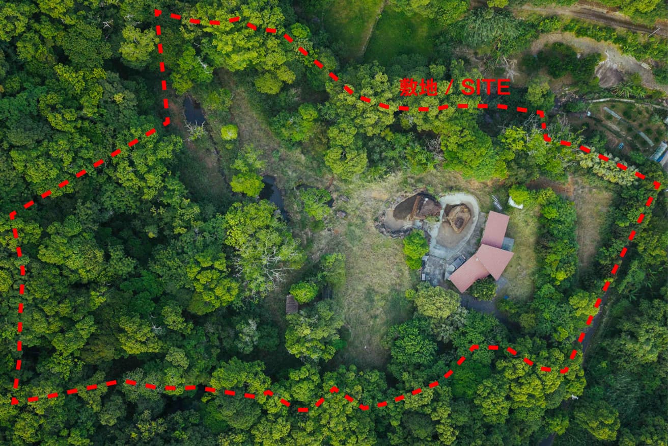 実際の敷地の俯瞰図。